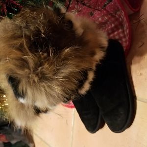 Ugg like Snowflake Fur topped lined winter boots 11 inches